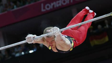 Germany's gymnast Fabian Hambuchen perfo