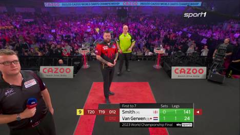 Im Finale der Darts-WM 2023 stacheln sich Michael Smith und Michael van Gerwen zu Höchstleistungen an. Das führt im Ally Pally zum besten Leg der Darts-Geschichte - und das sorgt weltweit für Ekstase.