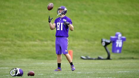 Moritz Böhringer beim Training der Minnesota Vikings