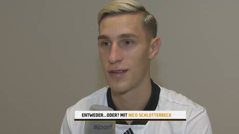 Nico Schlotterbeck gibt beim beliebten Spiel "Entweder...oder?" Einblicke in sein Privatleben. Im exklusiven SPORT1-Interview verrät er, welchen Verteidiger er bewundert.