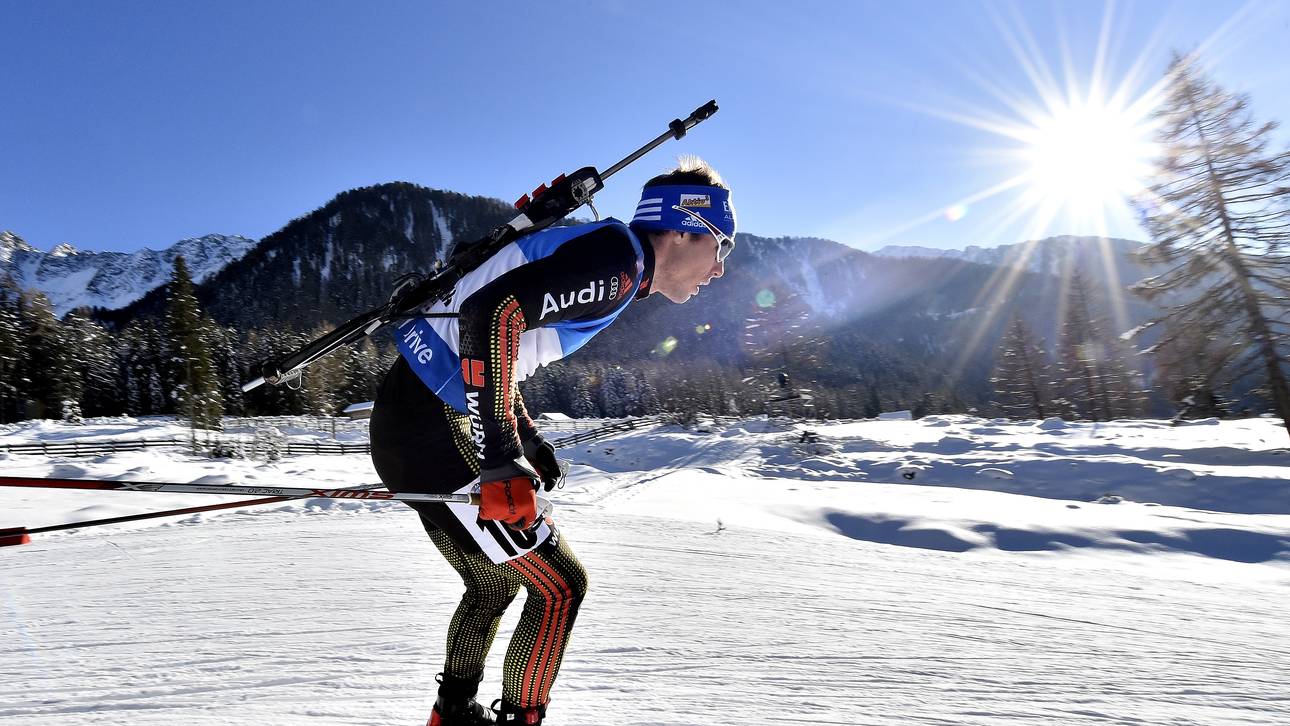 Schempp in Antholz auf dem Podest