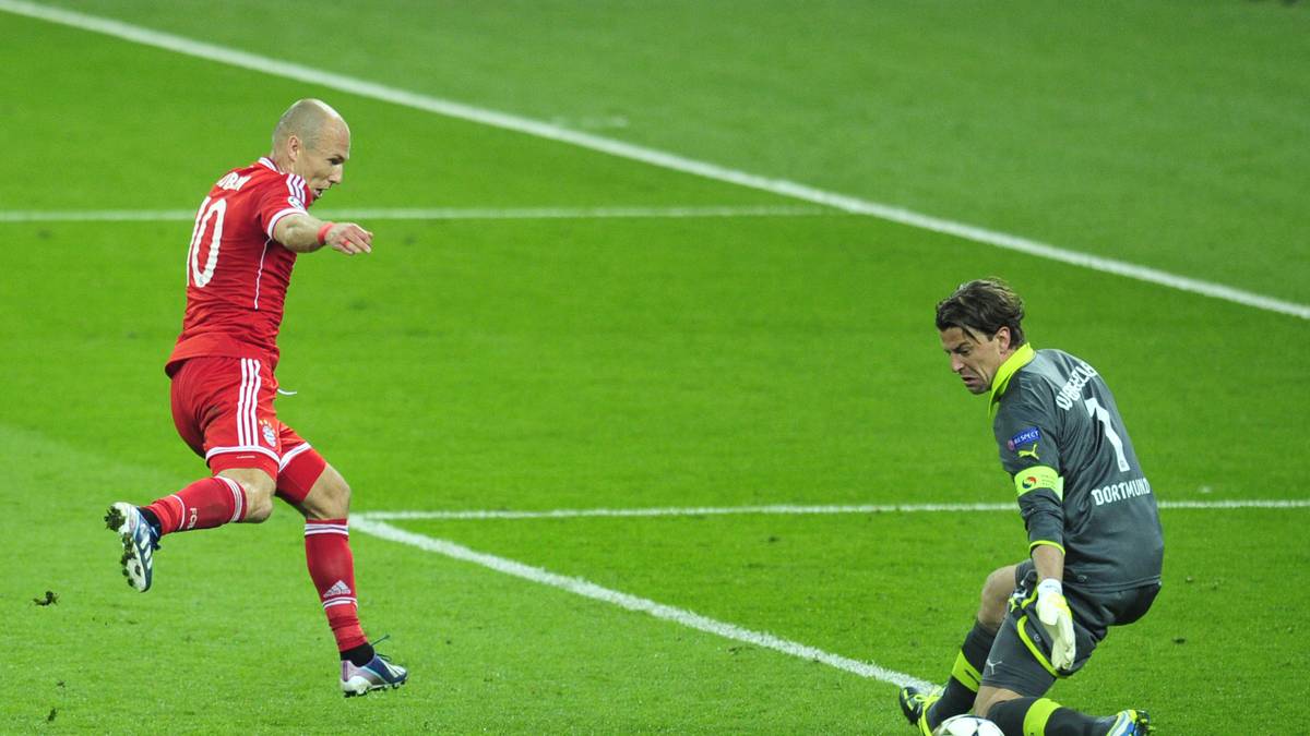 Den Führungstreffer der Bayern im Finale von Wembley konnte Roman Weidenfeller nicht verhindern