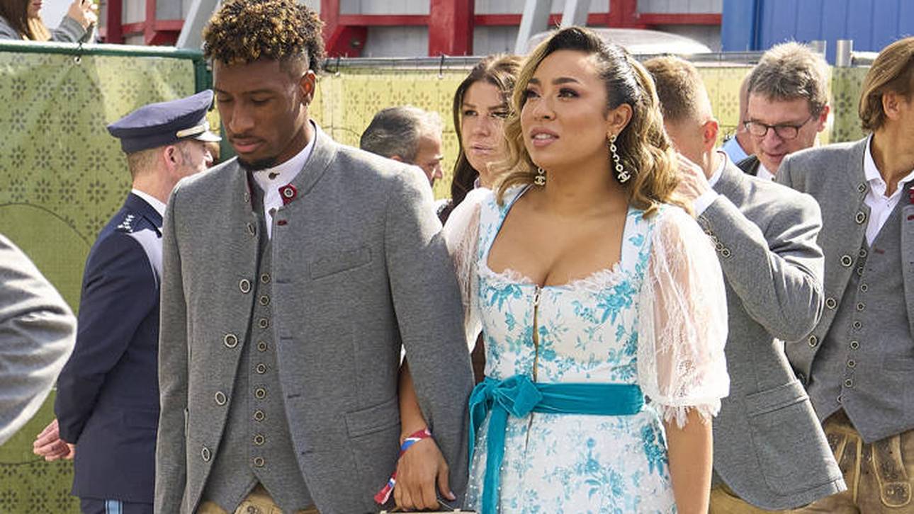 Kingsley Coman kam in Begleitung seiner Frau Sabrajna 
