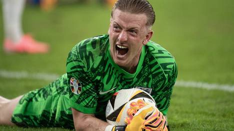 Englands Keeper Jordan Pickford steht im EM-Viertelfinale