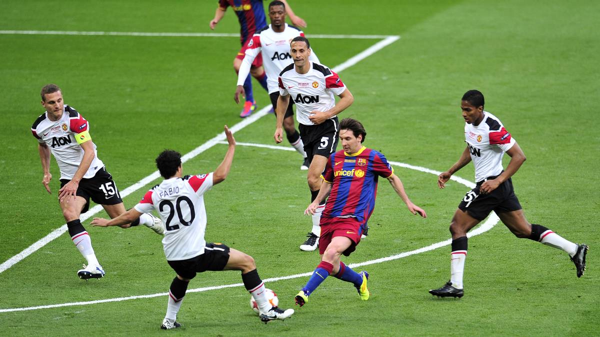 PLATZ 9 - FC BARCELONA - MANCHESTER UNITED: Im Londoner Wembley-Stadion kommt es 2011 zu einem äußerst ungleichen Duell. Barca unter Pep Guardiola befindet sich am Zenit seiner Schaffenskraft und tritt gegen Manchester United an