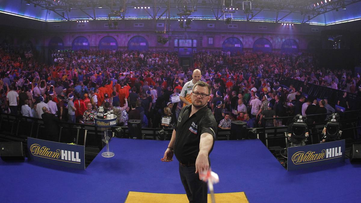 So sieht der Ally Pally übrigens von der Scheibe aus gesehen aus