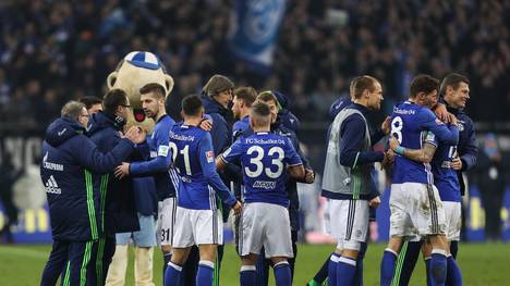 Schalke feiert den 1:0-Erfolg über den 1. FC Ingolstadt