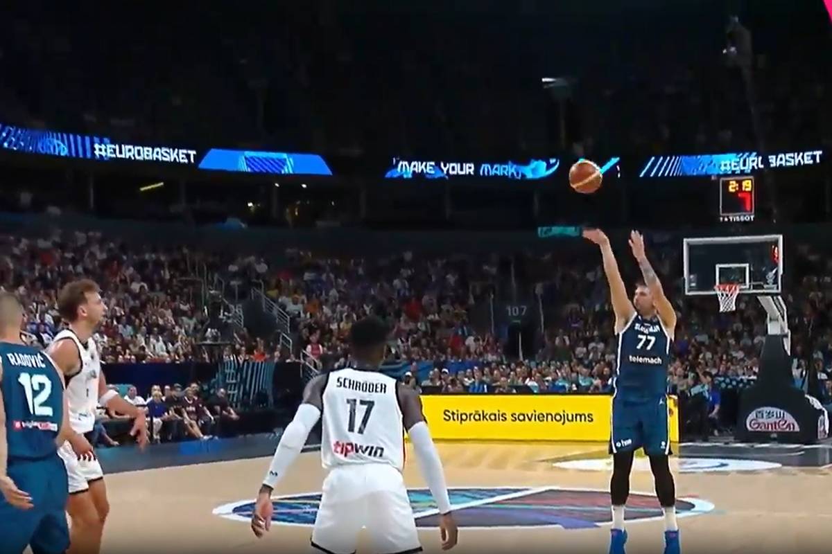 Luka Doncic spielte auch gegen Deutschland groß auf und führte sein Team an. Mit starken 39 Punkten bereitete er dem DBB-Team große Probleme. 