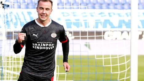 Nach seinem gelungenen Debüt inklusive Premierentor für die PSV Eindhoven blickt Mario Götze optimistisch in die Zukunft.