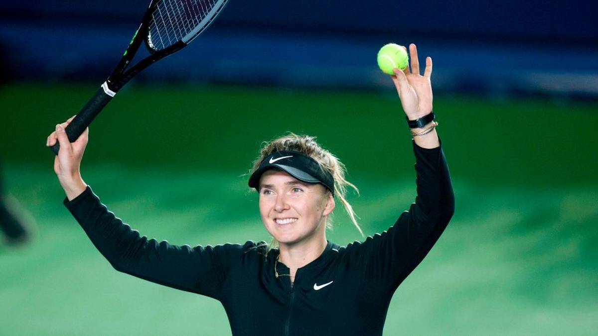 Die Ukrainerin Elina Svitolina trägt das außergewöhnliche Gemälde auf ihrem Oberschenkel