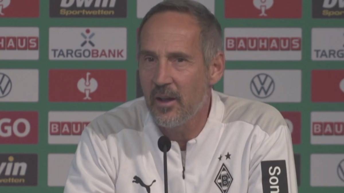 Adi Hütter hat eine Schlagzeile vor dem DFB-Pokal-Spiel gegen Bayern München gar nicht gefallen. Auf der Pressekonferenz vor dem Spiel richtet sich der Coach direkt an den Journalisten.