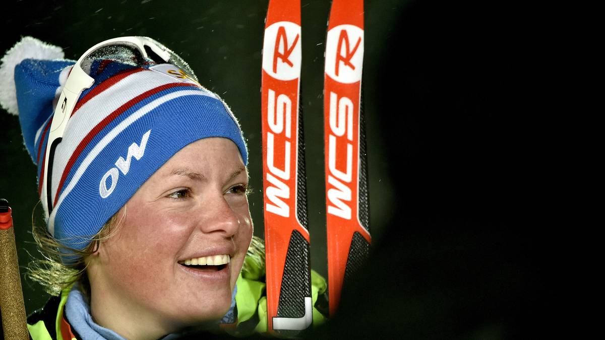 Dorin-Habert setzt im Anschluss gekonnt ihr Siegerlächeln in Szene.