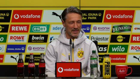 BVB-Trainer Niko Kovac spricht auf der Pressekonferenz über seine ersten acht Monate in Dortmund und sorgt für einen Schmunzler. 