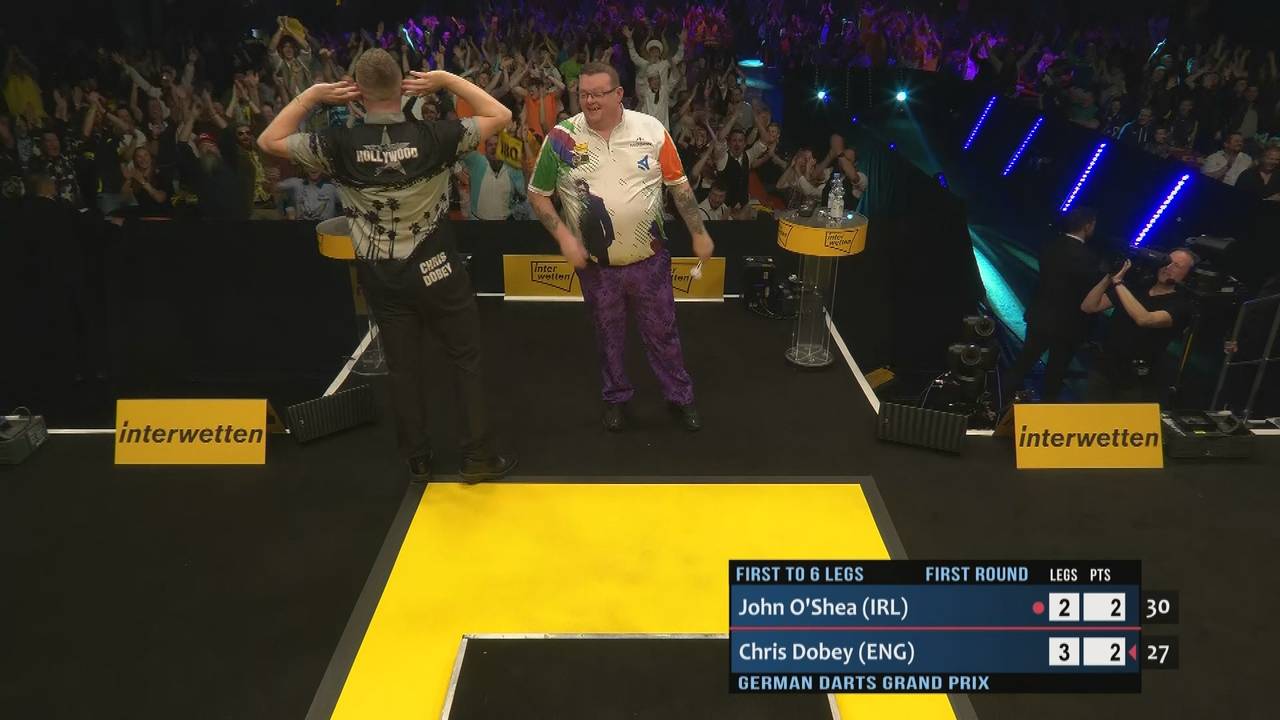 German Darts Grand Prix: John O'Shea und Chris Dobey mit irrem Leg | PDC