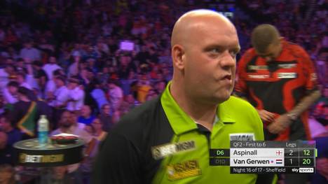 Michael van Gerwen scheitert erst das zweite Mal überhaupt vor den Playoffs der Premier League of Darts und konnte am letzten Spieltag nicht zu seinem Spiel finden.