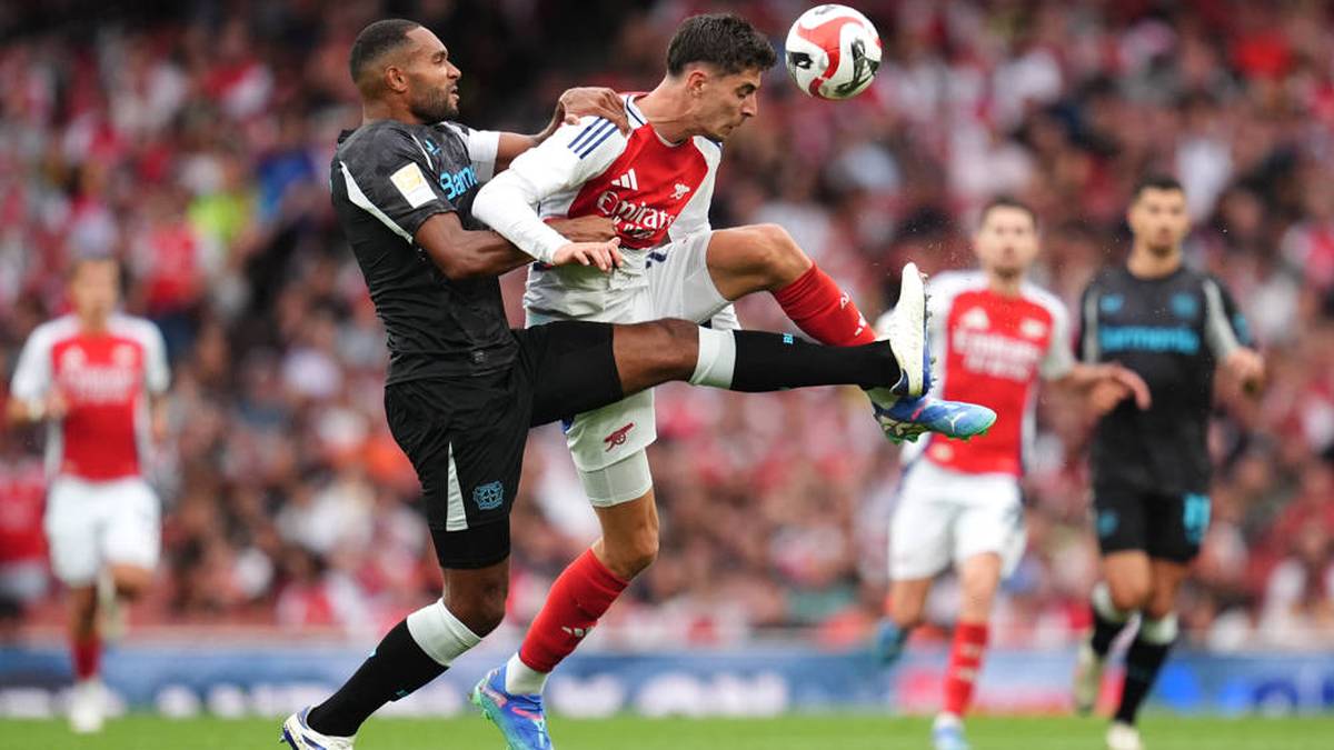 Jonathan Tah trug gegen Arsenal die Bayer-Kapitänsbinde