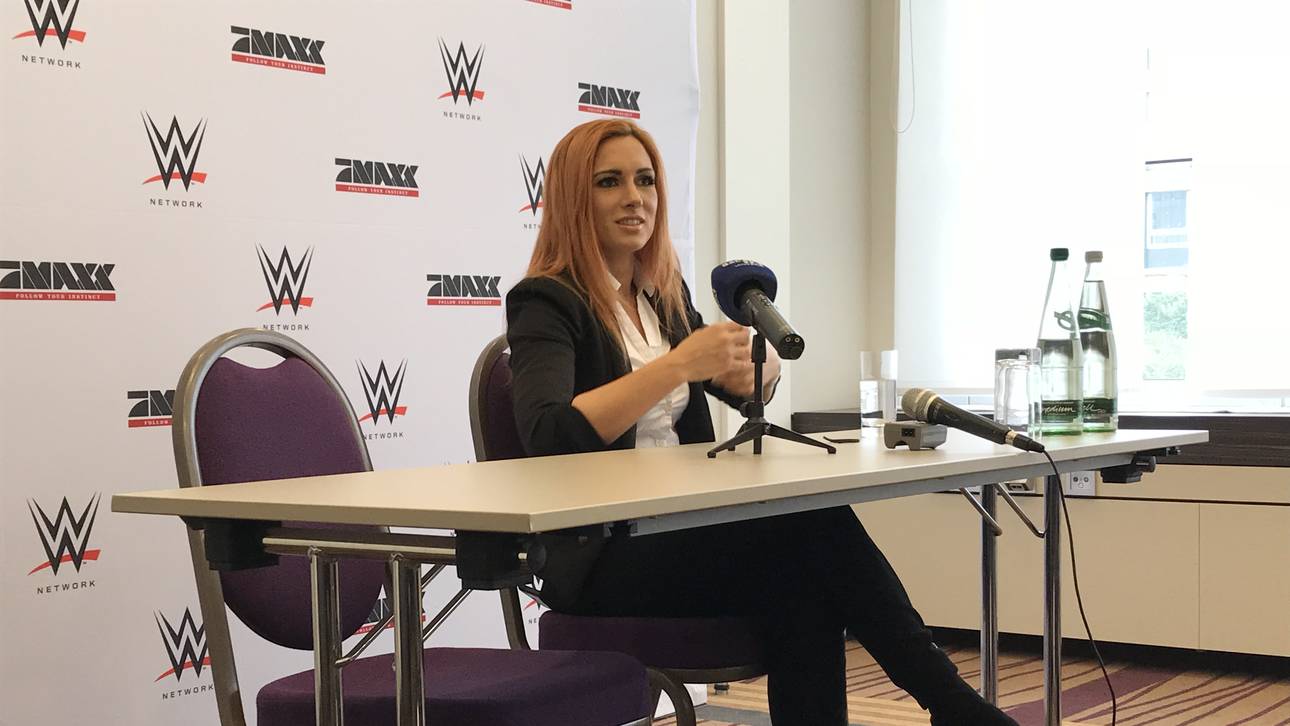 Becky Lynch bei dem Medientermin in München