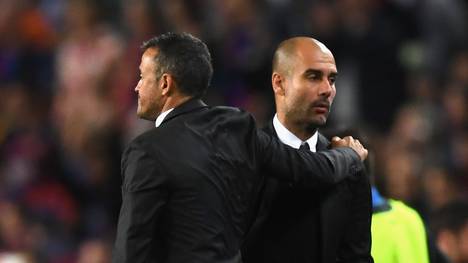 FC Barcelona v Manchester City FC Pep Guardiola (r.) fand am Mittwochabend in Luis Enrique seinen Meister