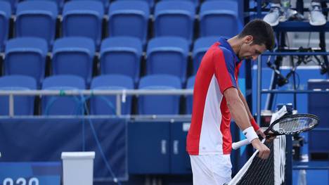 Novak Djokovic erlebt bei den Spielen von Tokio eine herbe Enttäuschung