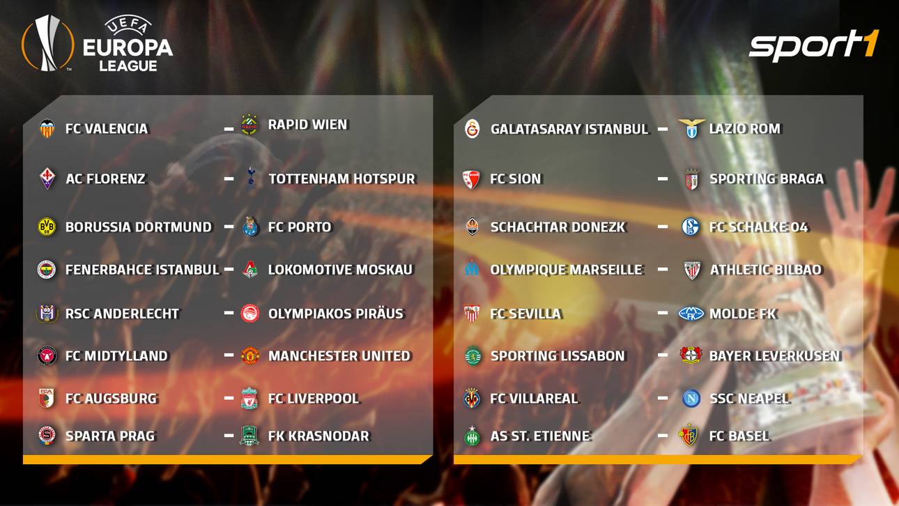 Die Gegner der vier deutschen Mannschaften in der UEFA Europa League stehen fest