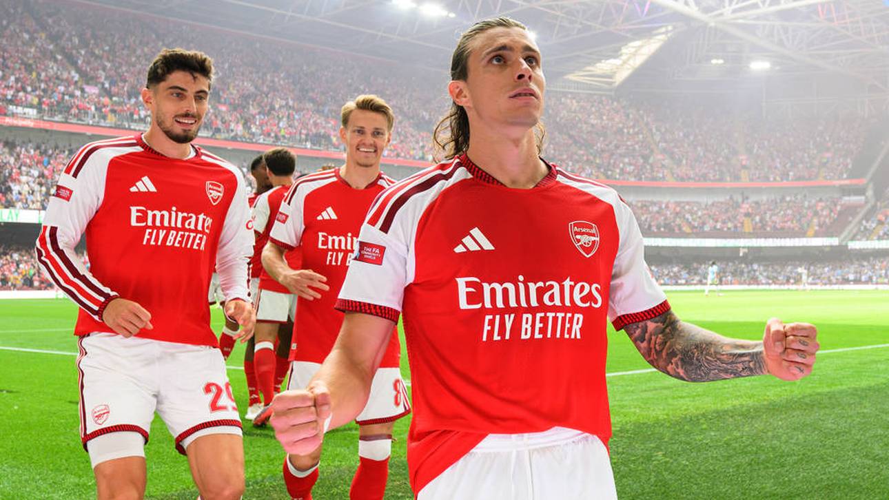 Riccardo Calafiori (r.) ließ Arsenal früh jubeln