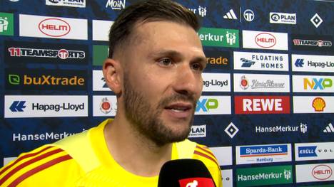 Der Hamburger SV fährt den ersten Bundesliga-Sieg in dieser Saison ein. Daniel Heuer Fernandes und Trainer Merlin Polzin zeigen sich zufrieden mit der Leistung. 