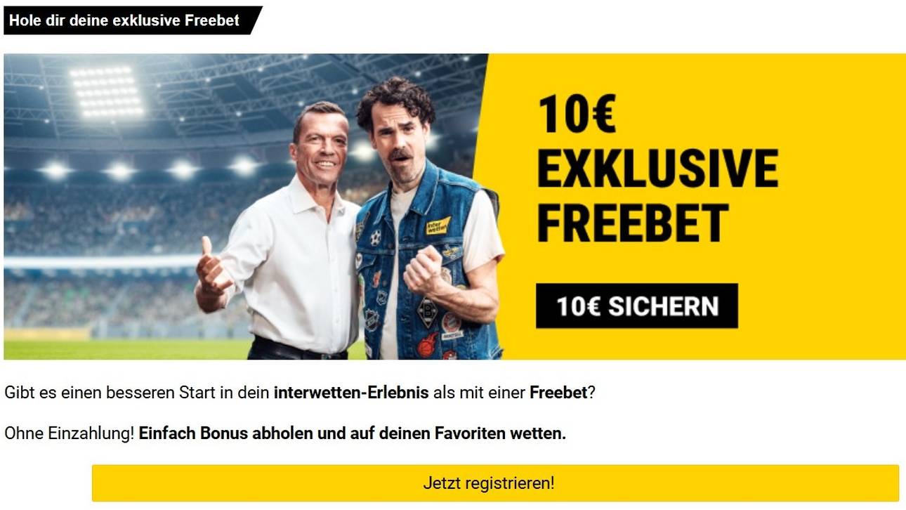 Hol dir deine exklusive Freebet