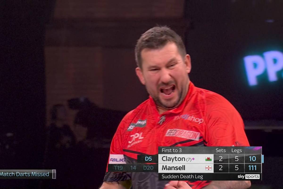 Dramatik pur im Ally Pally! Das erste Spiel der WM muss im Sudden-Death-Leg entschieden werden – mit dem glücklicheren Ende für Jonny Clayton.