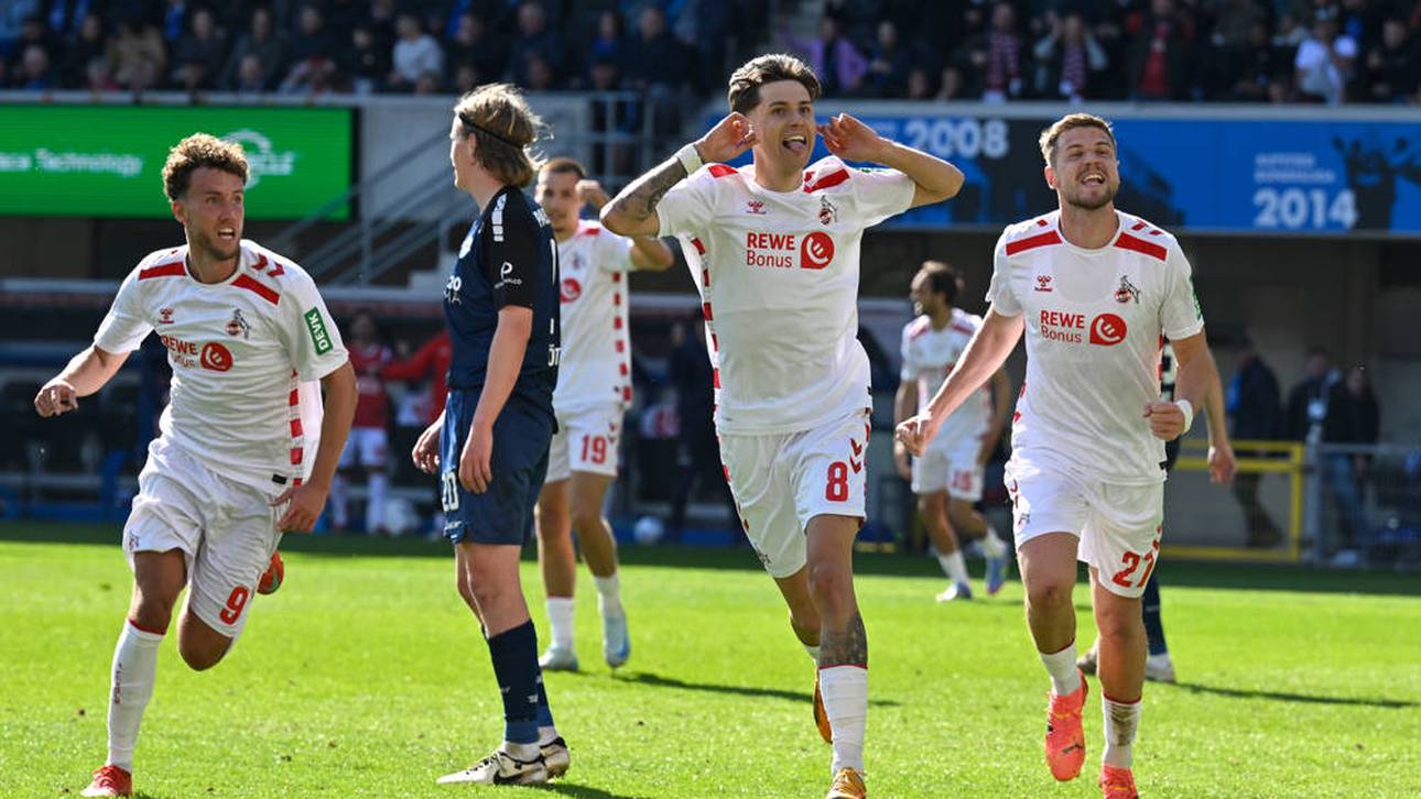 Denis Huseinbasic feiert sein Tor für Köln gegen Paderborn