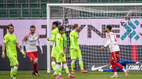 Stefan Bell gelingt das Siegtor für Mainz gegen Wolfsburg