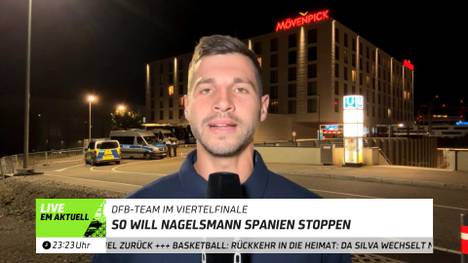 Auf den Positionen des Linksverteidigers und im offensiven Mittelfeld gibt es in der deutschen Mannschaft noch Fragezeichen vor dem Spiel gegen Spanien - so ordnet SPORT1 Reporter Manfred Sedelbauer die Situation ein. 