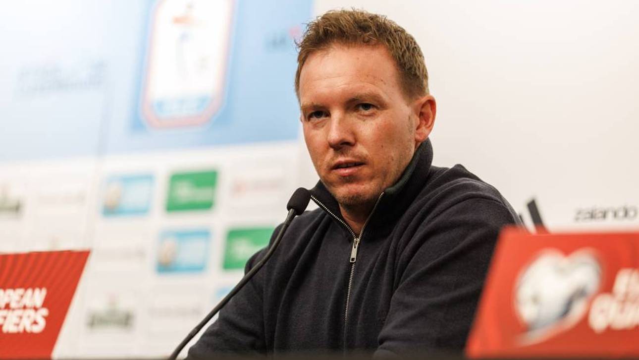 Julian Nagelsmann auf der Pressekonferenz vor dem Länderspiel gegen Luxemburg