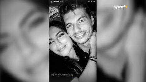 Max Verstappen ist am Sonntag erstmals Formel-1-Wetmeister geworden, nach dem Rennen feierte der 24-Jährige ausgelassen mit seiner Freundin Kelly Piquet.