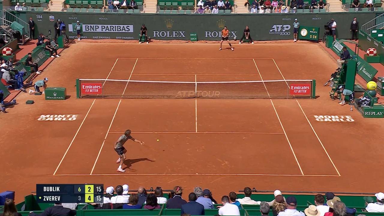 Alex Zverev zieht bei den ATP-Masters in Monte Carlo in die nächste Runde ein