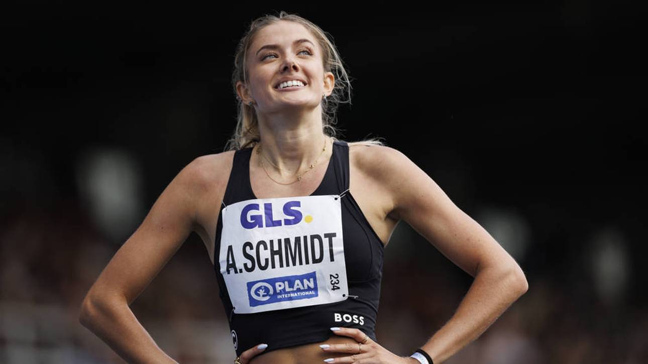 Alica Schmidt im Juni 2024 bei den Deutschen Leichtathletik-Meisterschaften in Braunschweig