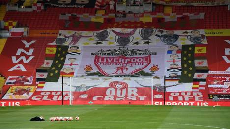Die Meisterzeremonie des FC Liverpool findet auf der Fantribüne "The Kop" statt