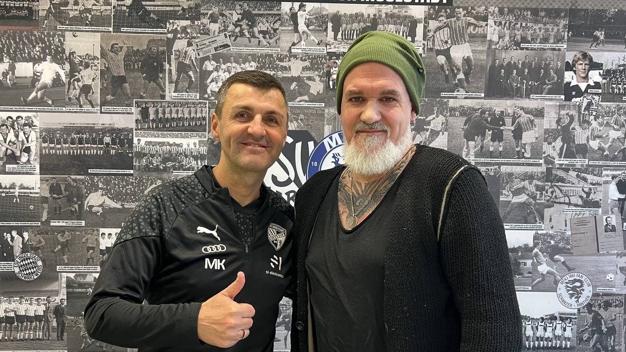 SPORT1-Reporter Reinhard Franke traf Michael Köllner (l.) in Ingolstadt zum Interview