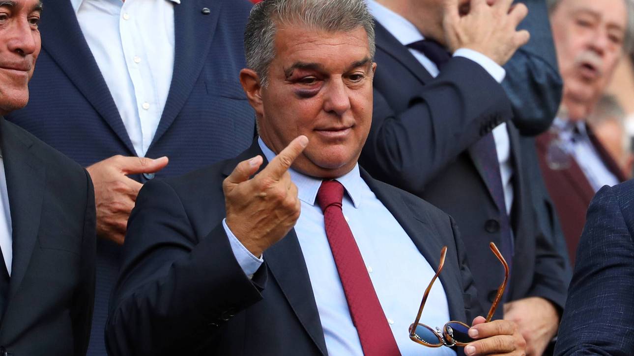 Blaues Auge! Was war mit Laporta los?