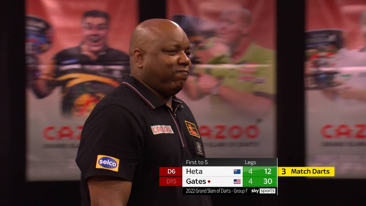 Grand Slam of Darts: Damon Heta schlägt Leonard Gates mit 5:4