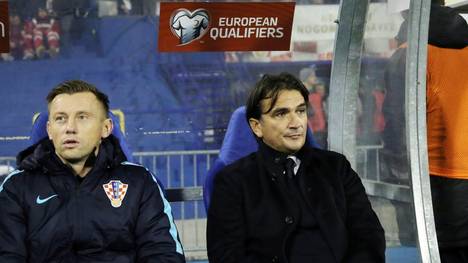 Olic (l.) war bisher als Co-Trainer bei Kroatien tätig