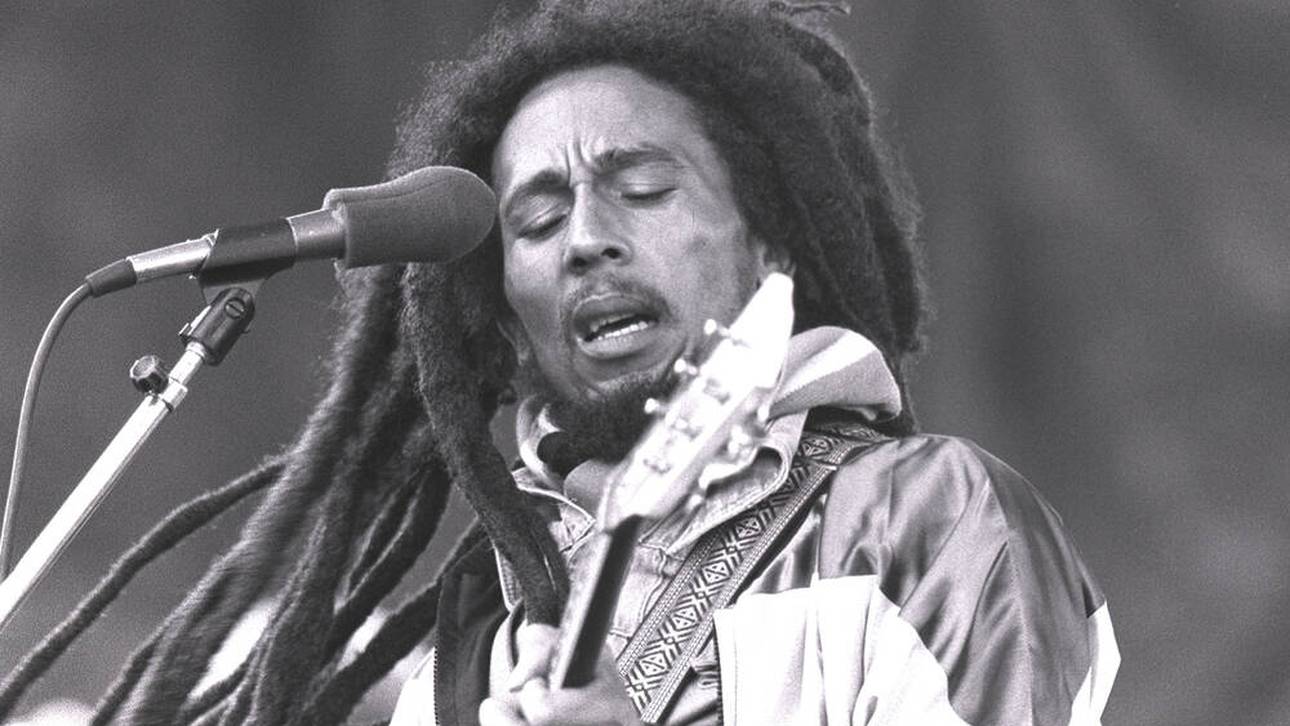 Bob Marley 1980 bei einem Konzert in München