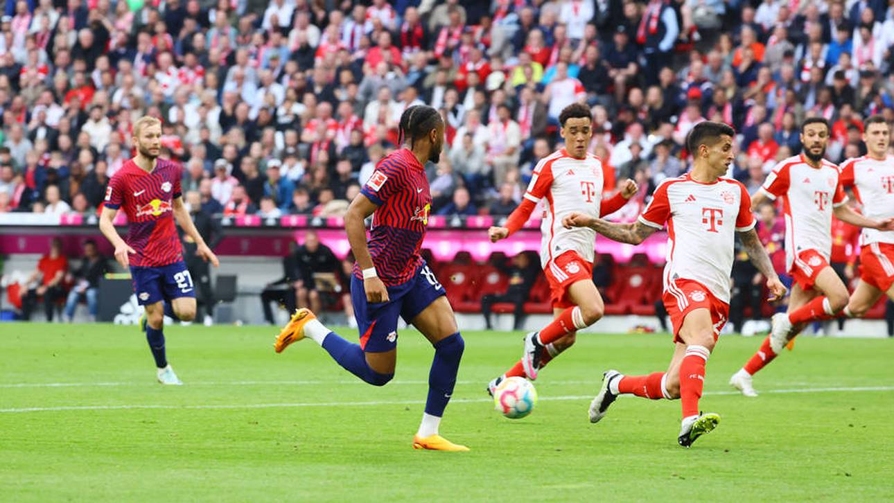 Ball erobert, blitzschnell umgeschaltet: Laimer (links) schickt Nkunku