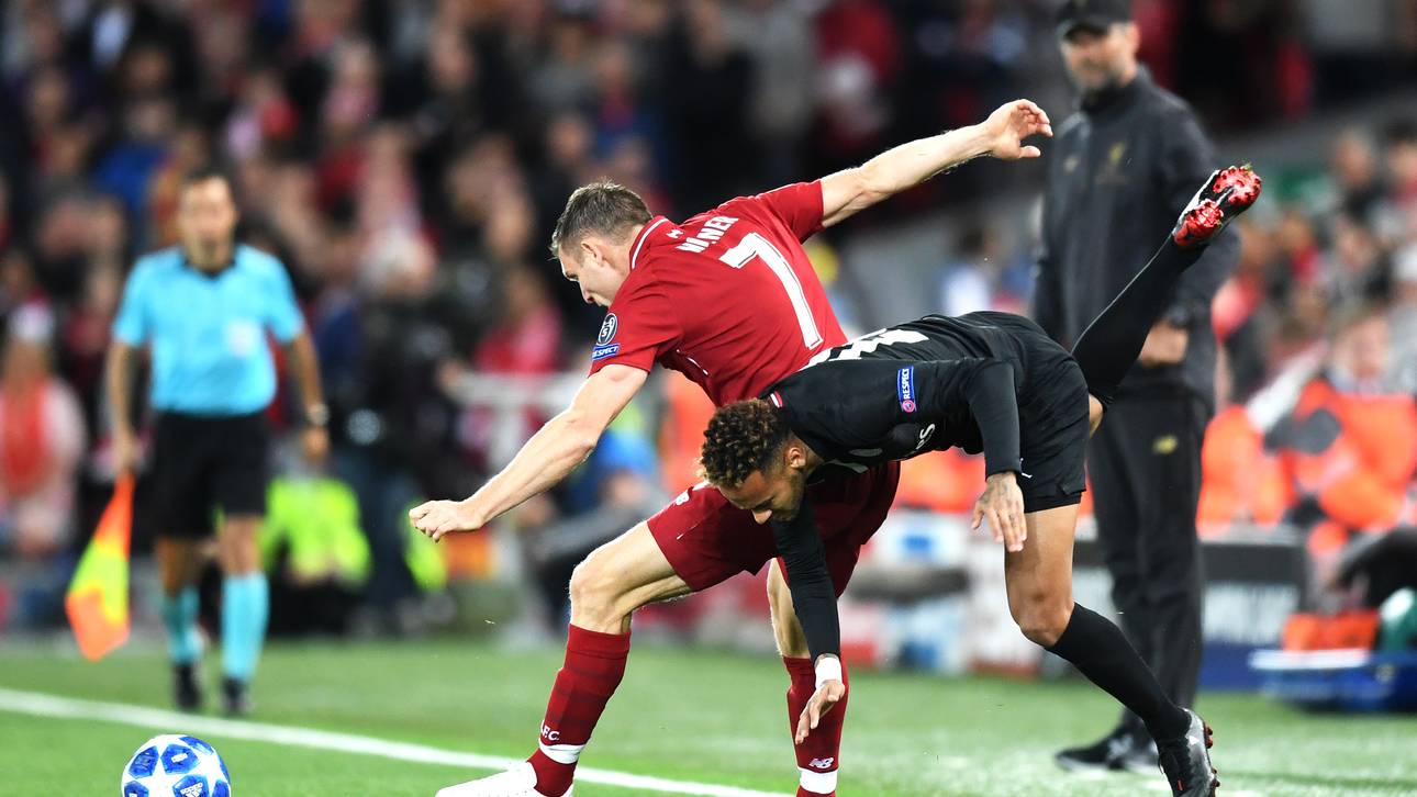Mit diesem Zweikampf gegen Neymar versetzte James Milner die Liverpool-Fans früh in Ekstase