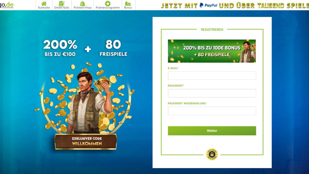 Mit Lapalingo Bonus Code “Willkommen” bis zu 100€ Bonus und 50 Freispiele sichern.