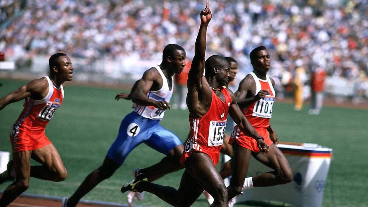 Ben Johnson lief 1988 in Seoul am schnellsten über 100 Meter
