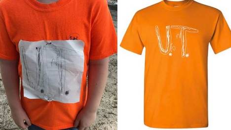 Das selbst gestaltete T-Shirt eines Viertklässlers wurde zu einem offiziellen Merchandising-Produkt