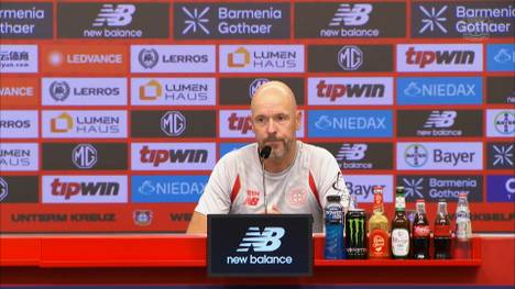 Vor dem Auftakt im DFB-Pokal gegen Großaspach erklärt der neue Leverkusen-Trainer Erik ten Hag, warum Robert Andrich der "richtige Typ" als Kapitän ist und wie gut sich die Neuzugänge integrieren.