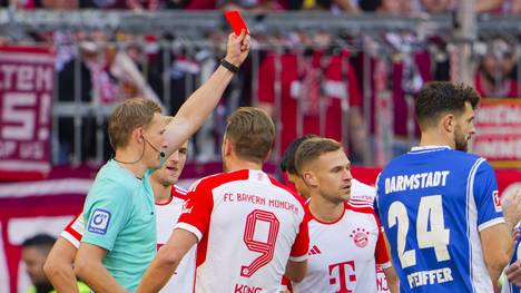 Joshua Kimmich wird gegen den SV Darmstadt des Platzes verwiesen. Anhaltspunkt genug für Mario Basler, um abermals Kritik am deutschen Nationalspieler zu üben - und das deutlich.