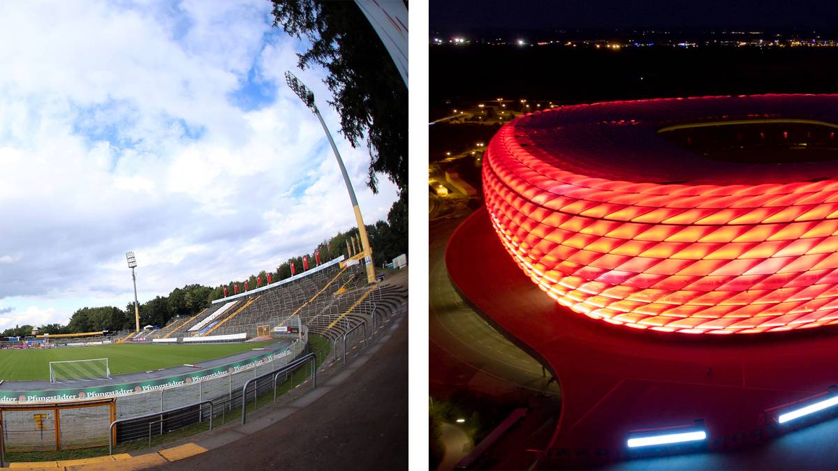 Die Partie zwischen dem SV Darmstadt 98 und dem FC Bayern München ist wohl das ungleichste Duell in der Bundesliga seit vielen Jahren. Das wird schon bei der Stadiongröße deutlich. Das Merck-Stadion am Böllenfalltor fasst 17.000 Plätze, sein Stammpublikum mehr als viermal in die Heimstätte des Rekordmeister. Die Kapazität der Allianz Arena beträgt 75.000 Zuschauer