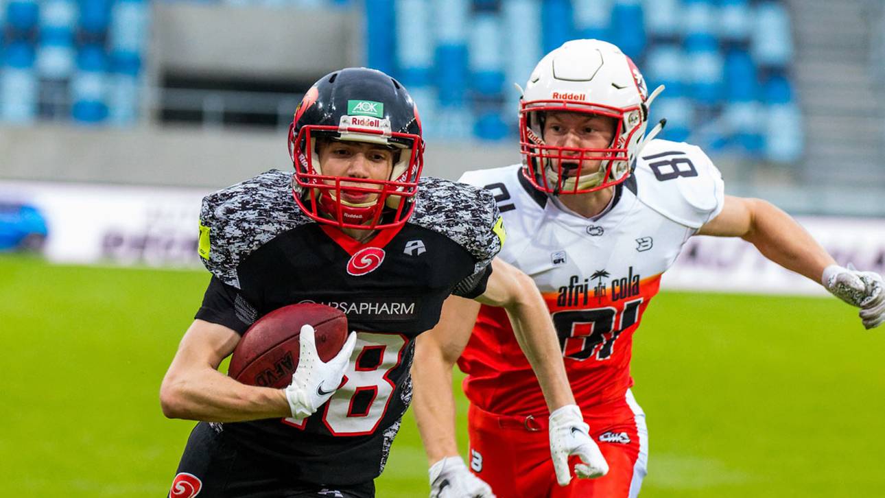 Paul Lion (l.) spielt für die Saarland Hurricanes